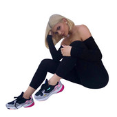 Ženske seksi kombinezone s otvorenim ramenima, jednobojne, uske tajice, dugih rukava, rastezljivi modni jednobojni kombinezon