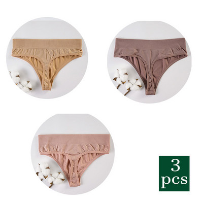 3 ks horúce sexy dámske tangá G-string nohavičky s nízkym pásom, spodná bielizeň s T-back, jednofarebné, s T-back, spodná bielizeň pre ženy