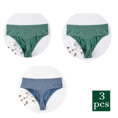 3 ks horúce sexy dámske tangá G-string nohavičky s nízkym pásom, spodná bielizeň s T-back, jednofarebné, s T-back, spodná bielizeň pre ženy