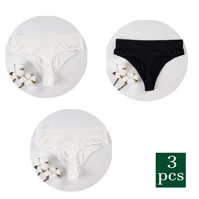 3 ks horúce sexy dámske tangá G-string nohavičky s nízkym pásom, spodná bielizeň s T-back, jednofarebné, s T-back, spodná bielizeň pre ženy