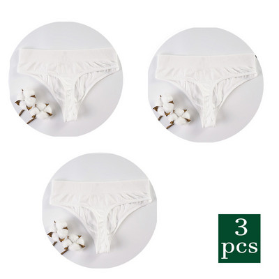 3 ks horúce sexy dámske tangá G-string nohavičky s nízkym pásom, spodná bielizeň s T-back, jednofarebné, s T-back, spodná bielizeň pre ženy