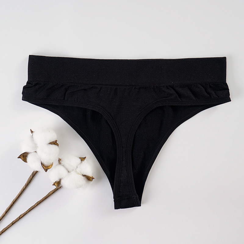 3 ks horúce sexy dámske tangá G-string nohavičky s nízkym pásom, spodná bielizeň s T-back, jednofarebné, s T-back, spodná bielizeň pre ženy