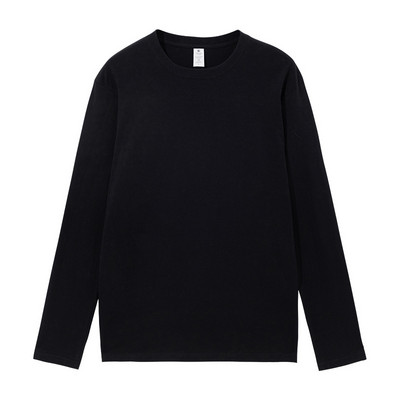 KANNISAK Dámske tričká s dlhým rukávom, kvalitné 100% bavlnené ležérne tričko Harajuku, jednofarebné, s výstrihom do O-neck, nadrozmerné, pre páry, základné tričko