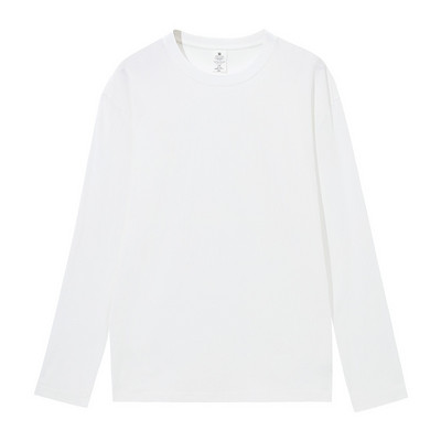 KANNISAK Dámske tričká s dlhým rukávom, kvalitné 100% bavlnené ležérne tričko Harajuku, jednofarebné, s výstrihom do O-neck, nadrozmerné, pre páry, základné tričko