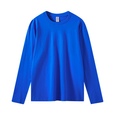 KANNISAK Dámske tričká s dlhým rukávom, kvalitné 100% bavlnené ležérne tričko Harajuku, jednofarebné, s výstrihom do O-neck, nadrozmerné, pre páry, základné tričko