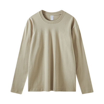 KANNISAK Dámske tričká s dlhým rukávom, kvalitné 100% bavlnené ležérne tričko Harajuku, jednofarebné, s výstrihom do O-neck, nadrozmerné, pre páry, základné tričko