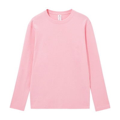 KANNISAK Dámske tričká s dlhým rukávom, kvalitné 100% bavlnené ležérne tričko Harajuku, jednofarebné, s výstrihom do O-neck, nadrozmerné, pre páry, základné tričko