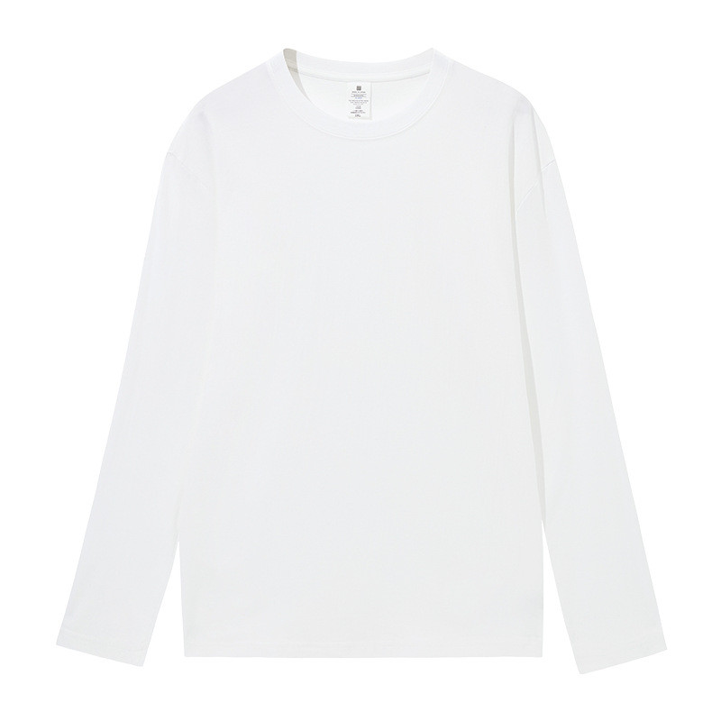 KANNISAK Dámske tričká s dlhým rukávom, kvalitné 100% bavlnené ležérne tričko Harajuku, jednofarebné, s výstrihom do O-neck, nadrozmerné, pre páry, základné tričko