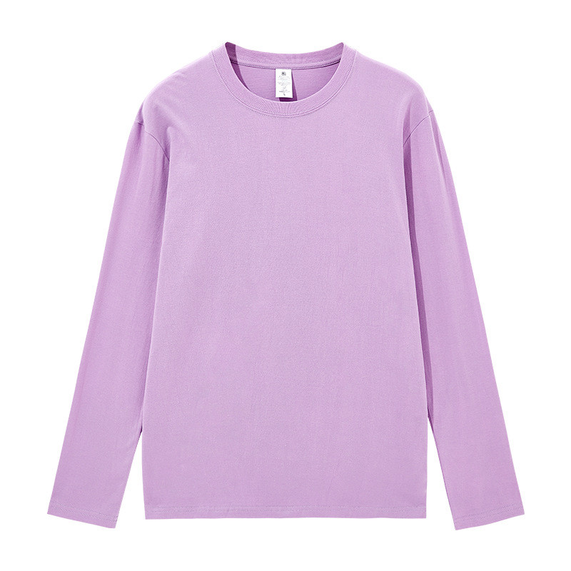 KANNISAK Dámske tričká s dlhým rukávom, kvalitné 100% bavlnené ležérne tričko Harajuku, jednofarebné, s výstrihom do O-neck, nadrozmerné, pre páry, základné tričko