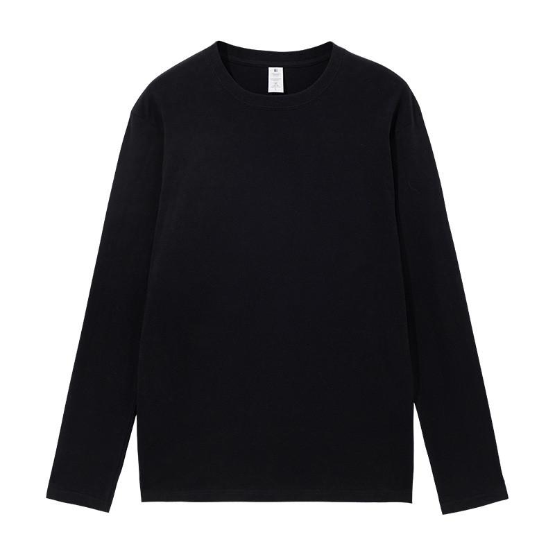 KANNISAK Dámske tričká s dlhým rukávom, kvalitné 100% bavlnené ležérne tričko Harajuku, jednofarebné, s výstrihom do O-neck, nadrozmerné, pre páry, základné tričko