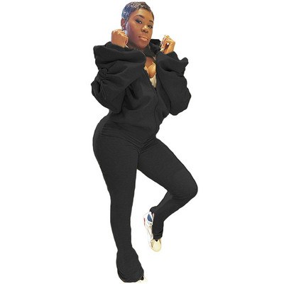 HAOYUAN Seksi hlače veće veličine Ženski kombinezoni Složene tajice Puf rukavi Jesenska odjeća Jednodijelna klupska odjeća bez leđa