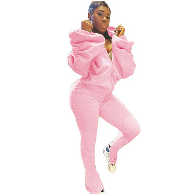 HAOYUAN Seksi hlače veće veličine Ženski kombinezoni Složene tajice Puf rukavi Jesenska odjeća Jednodijelna klupska odjeća bez leđa