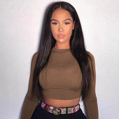 Jednobojna osnovna ženska majica dugih rukava Ležerna crno-bijela modna skraćena majica kratkih rukava Ženska modna korejska majica