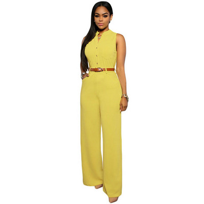 Cea mai nouă curea fără mâneci de vară, la modă, salopetă pentru femei, cu talie înaltă, cu picioare late, salopete pentru birou, pentru dama