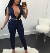 Traperice bez rukava Kombinezon hlače s patentnim zatvaračem Europska i američka ženska moda Kombinezon hlače za slobodno vrijeme Proljeće XL