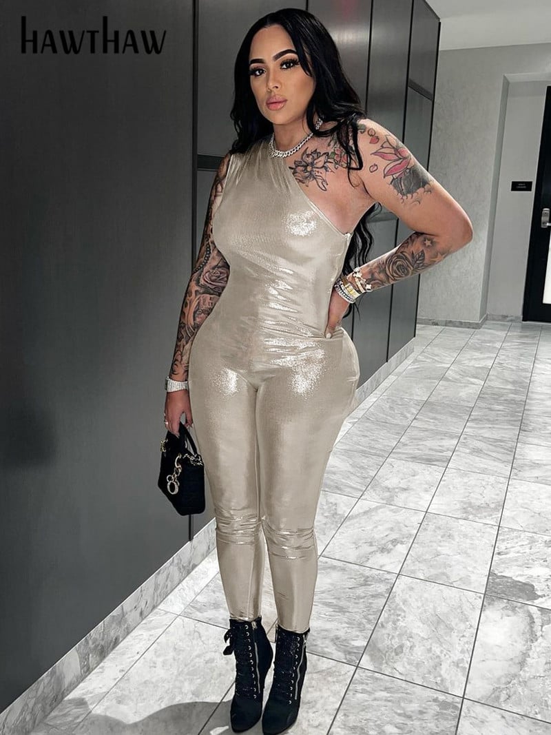 Hawthaw Women Bodycon Club Streetwear Overalls Jumpsuits Egyrészes Outfit 2023 Nyári Ruházat Nagykereskedelmi cikkek Vállalkozásoknak
