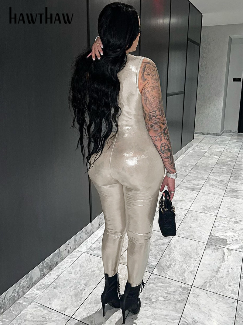 Hawthaw Women Bodycon Club Streetwear Overalls Jumpsuits Egyrészes Outfit 2023 Nyári Ruházat Nagykereskedelmi cikkek Vállalkozásoknak