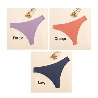 3 buc. Chiloți ultra-subțiri pentru dama G String Sexy tanga slip, fără sudură, culoare solidă, lenjerie de corp pentru femei, chiloți pentru fete, tanga de damă