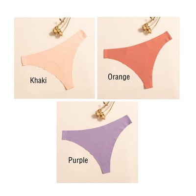3 buc. Chiloți ultra-subțiri pentru dama G String Sexy tanga slip, fără sudură, culoare solidă, lenjerie de corp pentru femei, chiloți pentru fete, tanga de damă