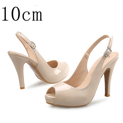 Pompe de damă cu tocuri înalte pentru femei, cu vârf deschis, rochie de petrecere cu platformă, sandale de lux, pantofi 2021, vară, toamnă, mari, plus, 43