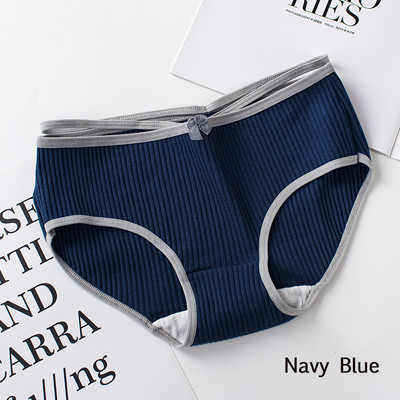 Dámske pohodlné bavlnené nohavičky s opaskom, veľkosť Plus Size, bezšvíkové, s pásom a stredne vysokým pásom.