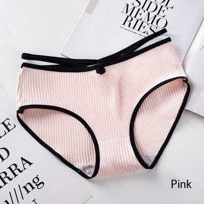 Dámske pohodlné bavlnené nohavičky s opaskom, veľkosť Plus Size, bezšvíkové, s pásom a stredne vysokým pásom.