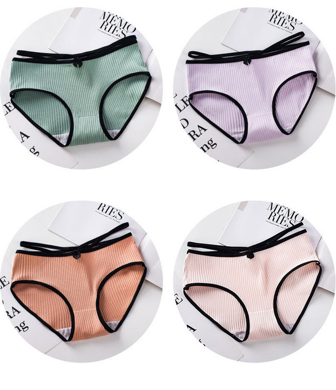 Dámske pohodlné bavlnené nohavičky s opaskom, veľkosť Plus Size, bezšvíkové, s pásom a stredne vysokým pásom.