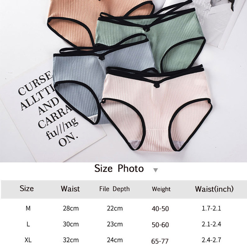 Dámske pohodlné bavlnené nohavičky s opaskom, veľkosť Plus Size, bezšvíkové, s pásom a stredne vysokým pásom.