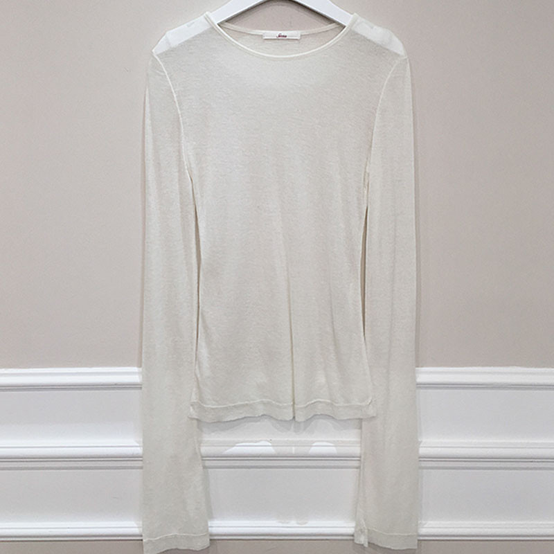 Cămașă sexy Shintimes Tricou pentru femei cu mânecă lungă în stil coreean Tricou subțire cu elasticitate de bază Top Îmbrăcăminte pentru femei Tricou pentru femei