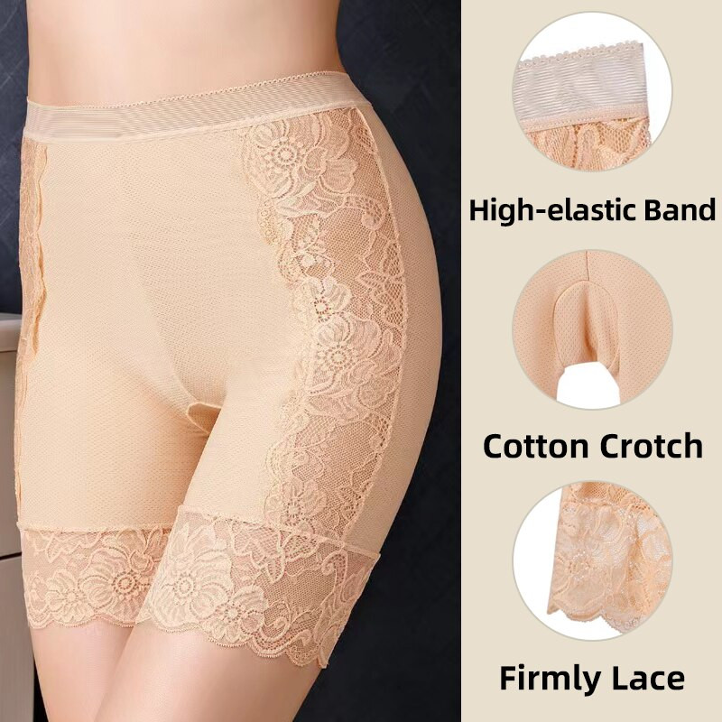 Dámske bezpečnostné krátke nohavičky, spodná bielizeň s protišmykovou úpravou, veľkosť L, XL, XXL, čierna, koža, biela, čipka, vysoký pás, sexy korzet