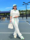 Módne ležérne pletené nohavice so širokými nohavicami z roku 2023, dvojdielna súprava, dámsky sveter s dlhým rukávom a klopou, top a nohavice, voľná tepláková súprava