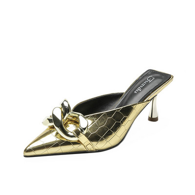 Zlatne pete Set afričkih cipela i torbica za zabavu 2023. Sandale Ženske seksi cipele na štikle Špice na vezanje Zlatne fine Najnovije bordo