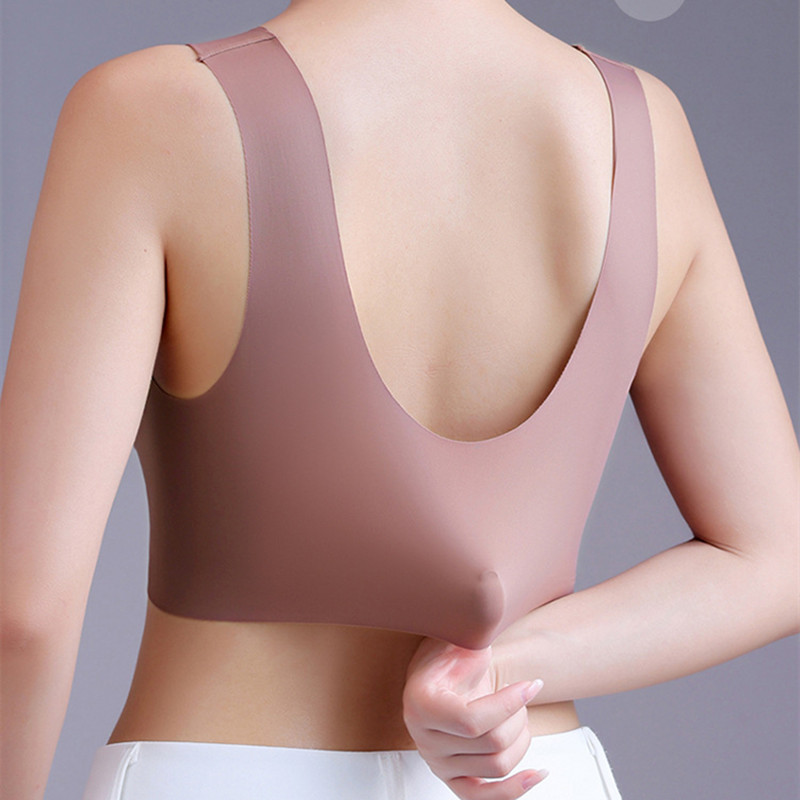 Ženski grudnjak Veliki bešavni tanki čipkani grudnjak s omotom za prsa Jednodijelni fiksni grudnjak bez čeličnog prstena Grudnjak sa prslukom Ženski