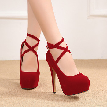 2022 Стриптийз обувки на висок ток на платформа Ежедневни сини черни червени дамски обувки на шпилки Танцови вечерни парти Помпи Голям размер 44 46