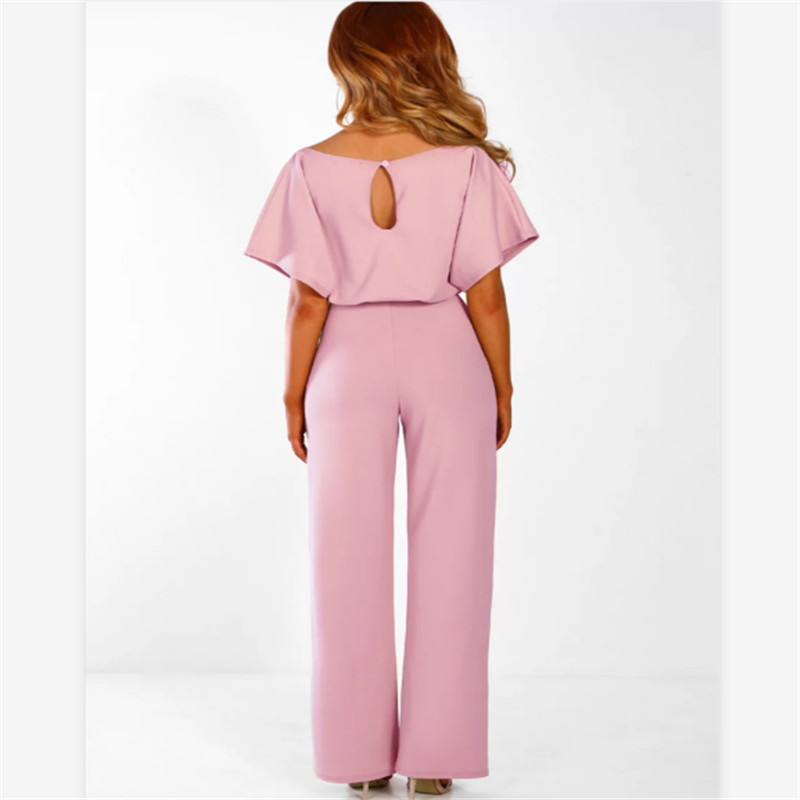 Dámsky overal AisiyiFushi, plus veľkosť, kórejský overal, sexy, ružový, body s krátkym rukávom, vysoký pás, ležérny, žena