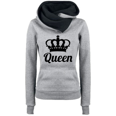 Proljetna ženska odjeća Dvodijelna trenirka s printom QUEEN Hoodies Kompleti za trčanje Ženske majice s flisom Trenirke