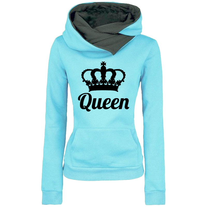 Proljetna ženska odjeća Dvodijelna trenirka s printom QUEEN Hoodies Kompleti za trčanje Ženske majice s flisom Trenirke