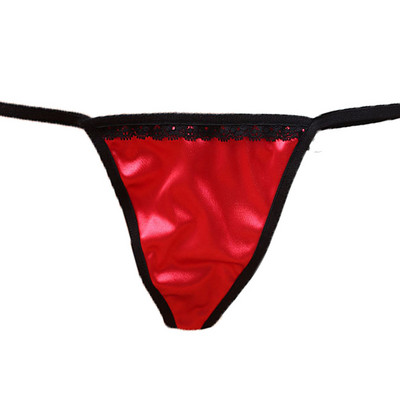 Tanga din satin de lux, sexy, fără urmă de tentație, din bumbac respirabil, cu talie joasă, pantaloni cu spatele în T Pantaloni de damă