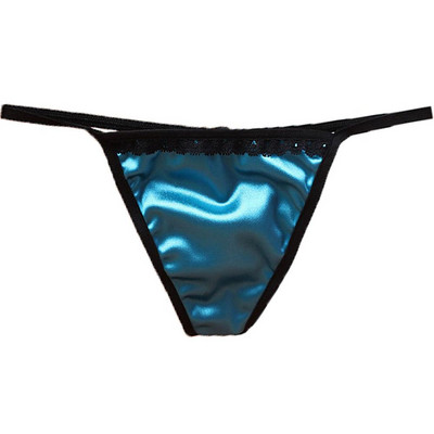 Tanga din satin de lux, sexy, fără urmă de tentație, din bumbac respirabil, cu talie joasă, pantaloni cu spatele în T Pantaloni de damă