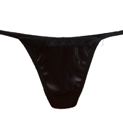 Tanga din satin de lux, sexy, fără urmă de tentație, din bumbac respirabil, cu talie joasă, pantaloni cu spatele în T Pantaloni de damă