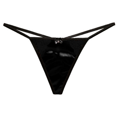 Tanga din satin de lux, sexy, fără urmă de tentație, din bumbac respirabil, cu talie joasă, pantaloni cu spatele în T Pantaloni de damă