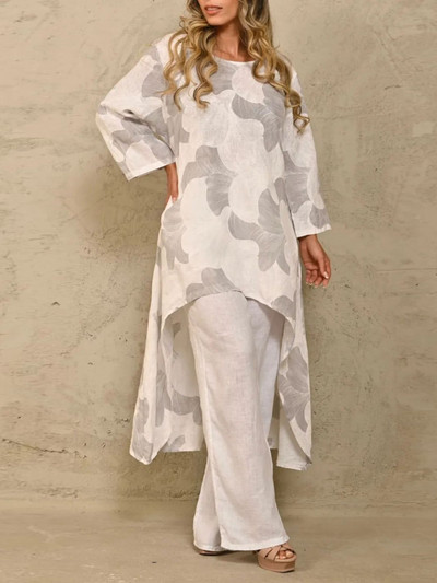 Nepravidelný elastický pás s potlačou, streetwear, jar/leto, nové, 2023, módne, 2-dielne súpravy, dámske outfity, VOĽNÉ, voľnočasové, nadrozmerné, obleky