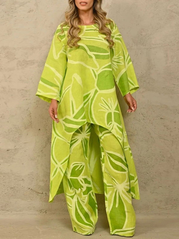 Nepravidelný elastický pás s potlačou, streetwear, jar/leto, nové, 2023, módne, 2-dielne súpravy, dámske outfity, VOĽNÉ, voľnočasové, nadrozmerné, obleky