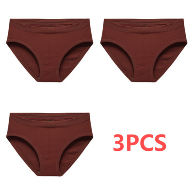 Pamučne gaćice od 3 KOM Ženske bešavne seksi gaćice srednjeg struka Basic Elasticity Briefs Intimates Mekane prozračne gaćice u 10 boja