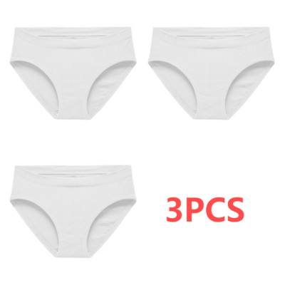 Pamučne gaćice od 3 KOM Ženske bešavne seksi gaćice srednjeg struka Basic Elasticity Briefs Intimates Mekane prozračne gaćice u 10 boja