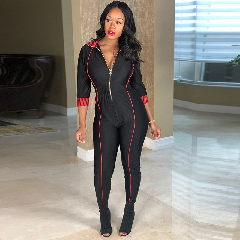 Kombinezon dugih rukava Odjevni kombinezon s prednjim patentnim zatvaračem Ženske hlače Hlače s dolčevitom i ovratnikom Kombinezon Odjeća Jednodijelni kombinezon Trenirka Ženska