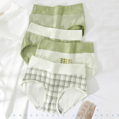 4Pcs plus veličina M-5XL gaćice Ženske pamučne donje rublje visokog struka Bešavne gaćice za djevojke Seksi žensko donje rublje koje diše