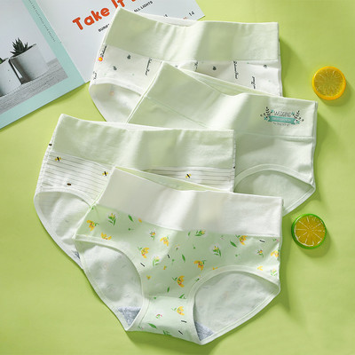 4Pcs plus veličina M-5XL gaćice Ženske pamučne donje rublje visokog struka Bešavne gaćice za djevojke Seksi žensko donje rublje koje diše