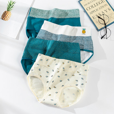 4Pcs plus veličina M-5XL gaćice Ženske pamučne donje rublje visokog struka Bešavne gaćice za djevojke Seksi žensko donje rublje koje diše