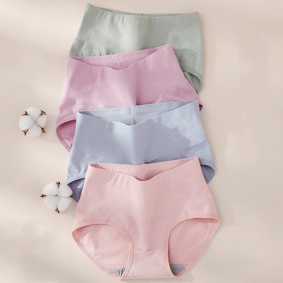 4Pcs plus veličina M-5XL gaćice Ženske pamučne donje rublje visokog struka Bešavne gaćice za djevojke Seksi žensko donje rublje koje diše